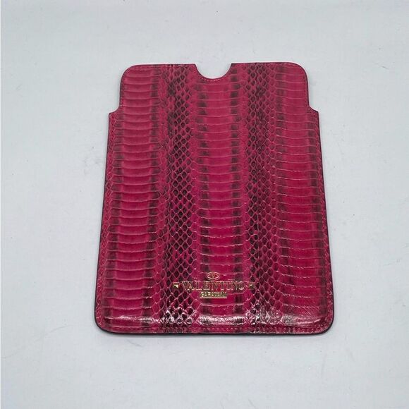 Valentino Garavani Snake Embossed Leather iPad Mini Case - Picture 2 of 7